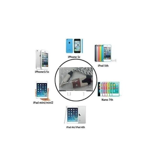 COOL CABLES 10 Foot Fabric Braid Charger Sync Cable iPhone 5/5c/5s - Picture 3 of 3